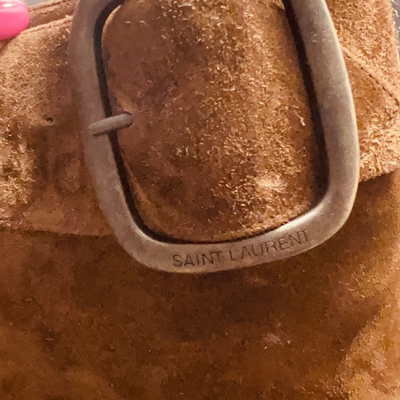 Saint Laurent Lou Lou bootie on tan suede - Picture 6 of 7